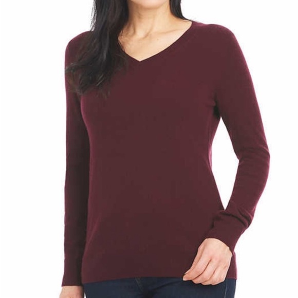 Hilary Radley | Sweaters | Hilary Radley Cashmere Sweater Color Wine Size  Medium | Poshmark